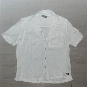 Zara Men's White Casual Button Down Shirt